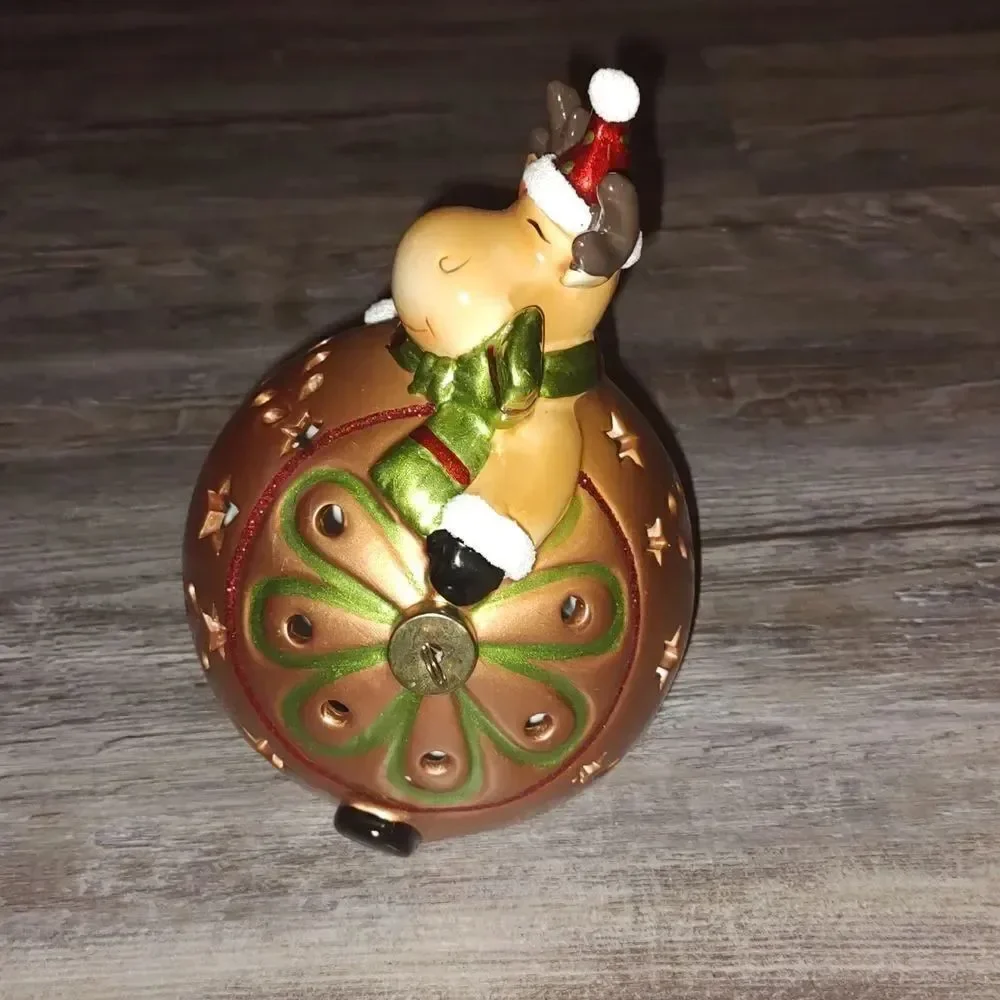Home Reflections Reindeer Ornament Luminary Flameless Multi Color Candle